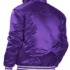 LA Lakers Starter Purple Trucker Satin Jacket