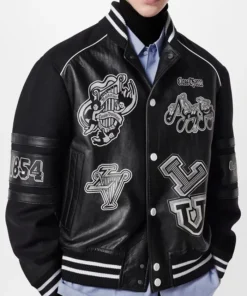Shop 1AATMF Blouson Black Varsity Jacket