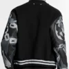 LV Camo Chains Black Varsity Jacket