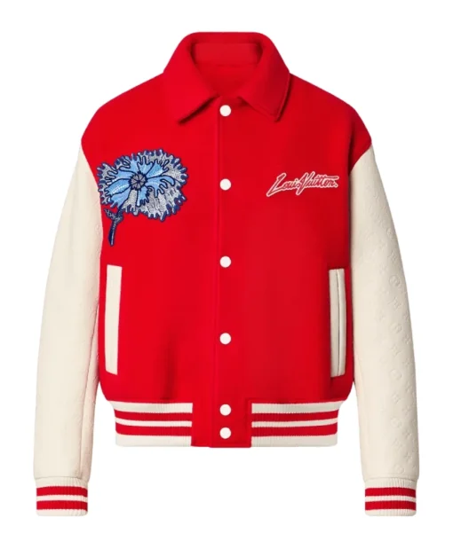 Stand out in bold style with the Louis Vuitton x Yayoi Kusama Flower Varsity Jacket, featuring artistic floral details and luxury craftsmanship.