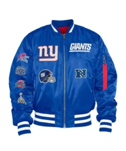 New York Giants Bomber MA-1 Royal Bomber Jacket