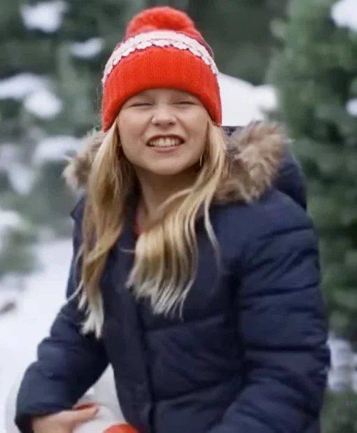 A Christmas Prayer Madeleine Cox Blue Puffer Jacket
