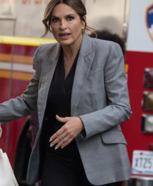 Law and Order SVU S27 Mariska Hargitay Grey Blazer