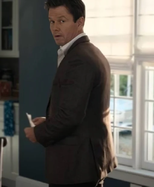 Mark Wahlberg Play Dirty 2025 Brown Blazer in Sale