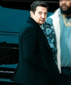 Mayor Of Kingstown S4 Jeremy Renner Black Wool Coat