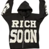 Rich Soon Unisex Zip-Up Black Hoodie