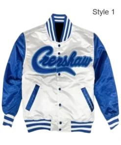 Kobe Bryant Crenshaw White and BLue Varsity Jacket