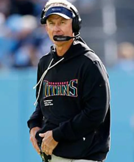 Tennessee Titans Coach Mike McCoy 2025 Black Crucial Catch Sideline Hoodie