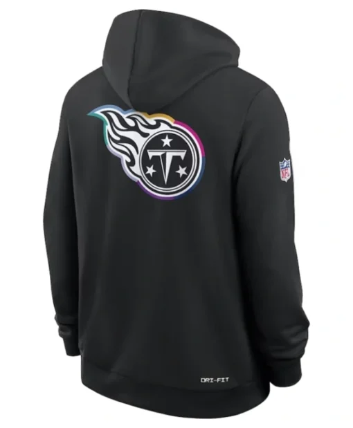 Tennessee Titans Coach Mike McCoy 2025 Black Crucial Catch Sideline Pullover Hoodie