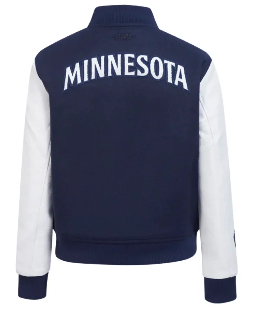 Minnesota Twins Classic Navy and Whtie Wool Varsity Jacket For Sale