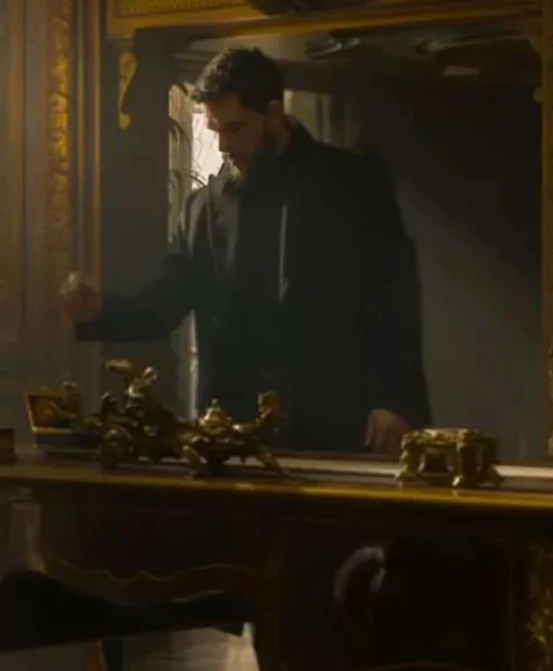Kit Harington The Family Plan 2 Black Wool Coat