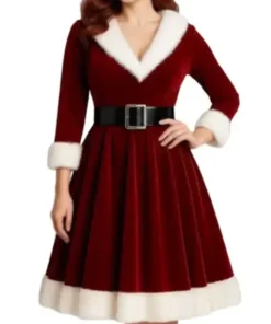 Mrs Claus Red Christmas Dress