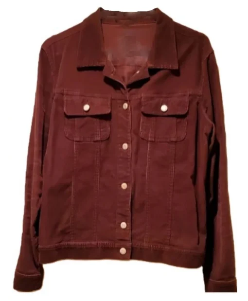 Dakota Guppy TV-Series Murder in a Small Town S02 Holly Alberg Brown Corduroy Jacket