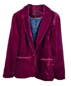 Kristin Kreuk TV-Series Murder in a Small Town S02 Cassandra Lee Maroon Velvet Blazer