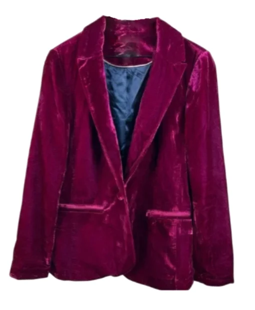 Kristin Kreuk TV-Series Murder in a Small Town S02 Cassandra Lee Maroon Velvet Blazer