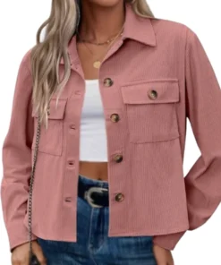 Dakota Guppy Murder in a Small Town S02 Holly Alberg Pink Corduroy Jacket
