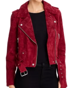 Murder in a Small Town S2 Suede Biker Jacket