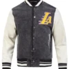 Los Angeles Lakers Denim Varsity Jacket