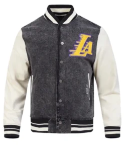 Los Angeles Lakers Denim Varsity Jacket