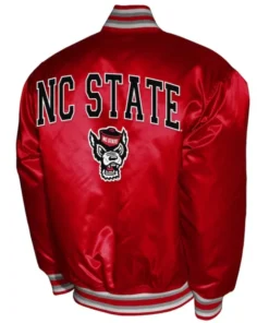 Franchise Club NC State Wolfpack Varsity Red Full-Snap Satin Jacket