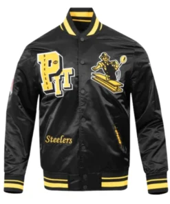 Pittsburgh Steelers Rib Satin Jacket