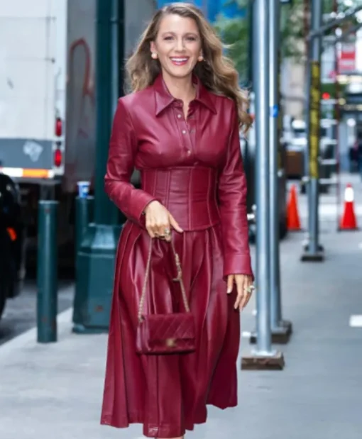 NYC 2025 Blake Lively Leather Dress