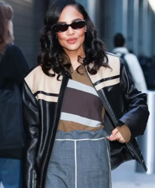 NYC Tessa Thompson Black Leather Jacket