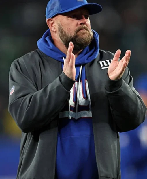 Brian Daboll New York Giants Black Sideline Bomber Jacket