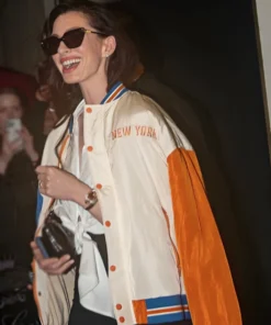Anne Hathaway Knicks Jacket