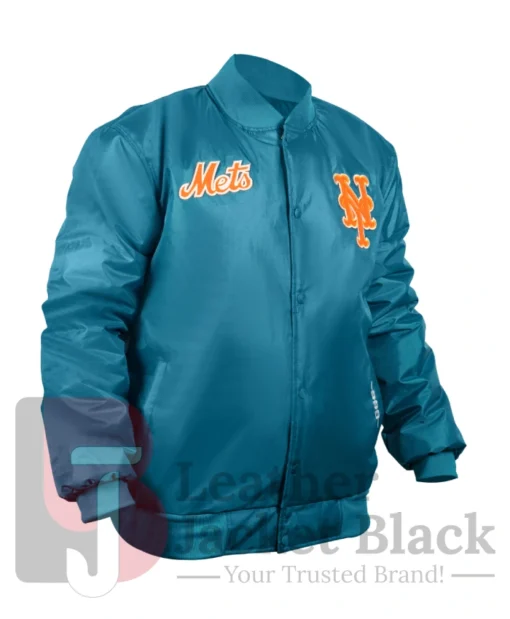 Order this New York Mets Souvenir Full-Snap Green and Royal Satin Jacket