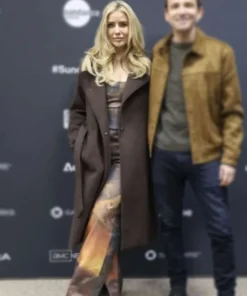 Fairyland 2025 Movie Premiere Nicole Alexandra Shipley Brown Trench Wool Coat