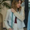 Noah Movie Our Fault 2025 Nicole Wallace Beige Leather Jacket Buy Now