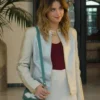Noah Movie Our Fault 2025 Nicole Wallace Beige Leather Jacket