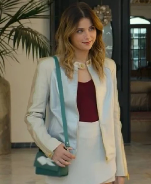 Noah Movie Our Fault 2025 Nicole Wallace Beige Leather Jacket