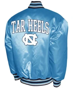 Franchise Club North Carolina Tar Heels Blue Full-Snap Satin Varsity Jacket