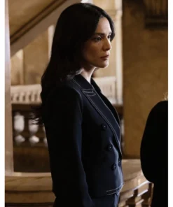 Odelya Halevi Law and Order S25 Double-breasted Black Blazer