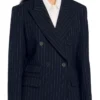 Samantha Maroun Law and Order 2025 Odelya Halevi Striped Black Blazer