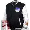 Sacramento Kings Taylor Black and Cream Bomber Jacket on Sale
