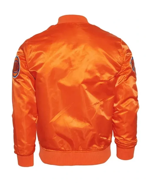 NY Knicks Orange Satin Jacket or Unisex