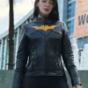 Batman Paper Moon Batgirl Black Leather Jacket