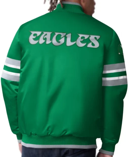 Scout I Philadelphia Eagles Starter Green Vintage Full-Snap Varsity Jacket