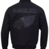 Philadelphia Eagles Washed Vanguard Wool Varsity Jacket