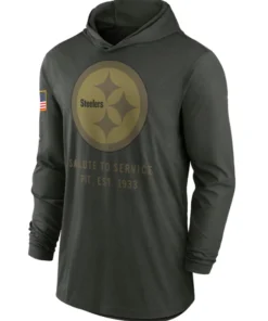 Pittsburgh Steelers 2025 Salute To Service Sideline Pullover Hoodie
