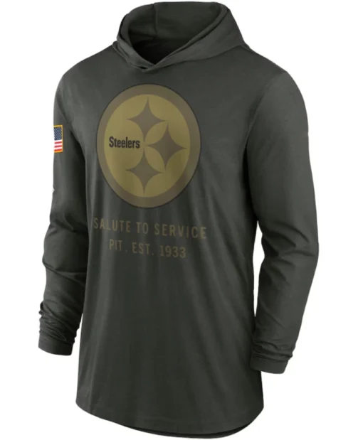 Pittsburgh Steelers 2025 Salute To Service Sideline Pullover Hoodie