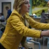 Pluribus 2025 Rhea Seehorn Yellow Leather Jacket Buy Now