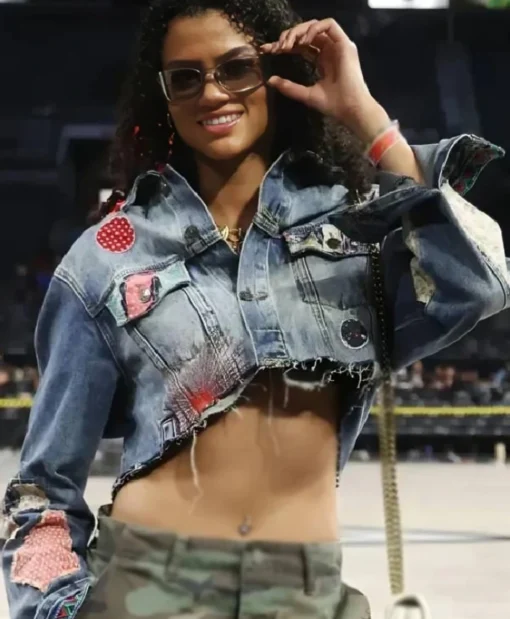 Rae Burrell 2025 WNBA Finals Playoffs Denim Jacket