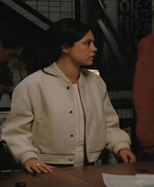 Zen Film Play Dirty 2025 Rosa Salazar Letterman Jacket
