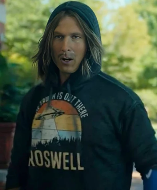 Glen Powell Chad Powers 2025 Gray Hoodie