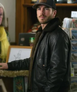 A Cherry Pie Christmas Ryan Carnes Leather Jacket