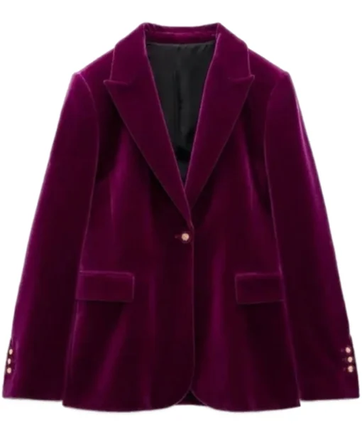 The Today Show 2025 Savannah Sellers Purple Velvet Blazer